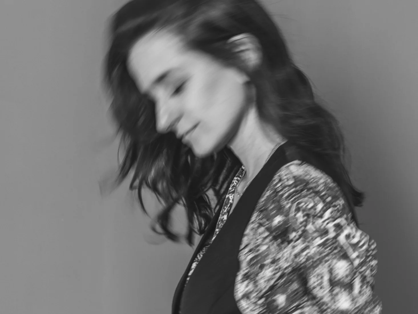 Valeria Frattini, black and white portrait